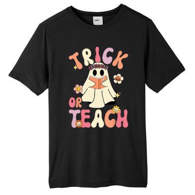 Spooky Halloween Retro Floral Ghost Teacher Costume Tall Fusion ChromaSoft Performance T-Shirt