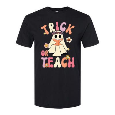 Spooky Halloween Retro Floral Ghost Teacher Costume Softstyle CVC T-Shirt