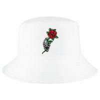 Skeleton Hand Red Rose Flower Cool Comfort Performance Bucket Hat