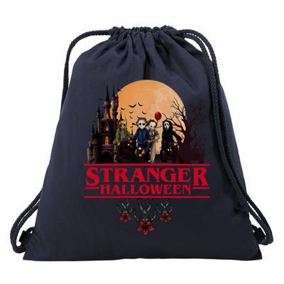 Stranger Halloween Retro 90s Horror Movie Upsidedown Drawstring Bag