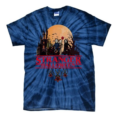 Stranger Halloween Retro 90s Horror Movie Upsidedown Tie-Dye T-Shirt