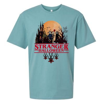 Stranger Halloween Retro 90s Horror Movie Upsidedown Sueded Cloud Jersey T-Shirt