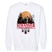 Stranger Halloween Retro 90s Horror Movie Upsidedown Garment-Dyed Sweatshirt