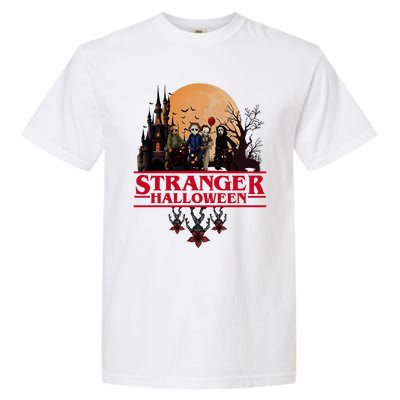 Stranger Halloween Retro 90s Horror Movie Upsidedown Garment-Dyed Heavyweight T-Shirt