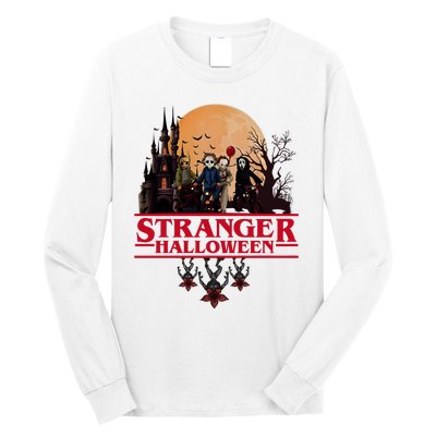 Stranger Halloween Retro 90s Horror Movie Upsidedown Long Sleeve Shirt