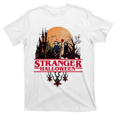 Stranger Halloween Retro 90s Horror Movie Upsidedown T-Shirt