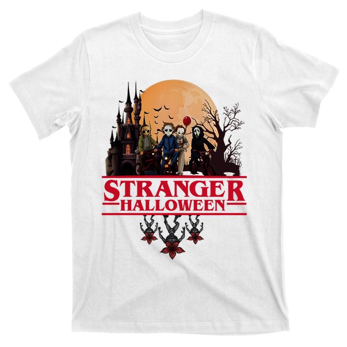 Stranger Halloween Retro 90s Horror Movie Upsidedown T-Shirt