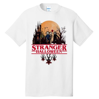 Stranger Halloween Retro 90s Horror Movie Upsidedown Tall T-Shirt