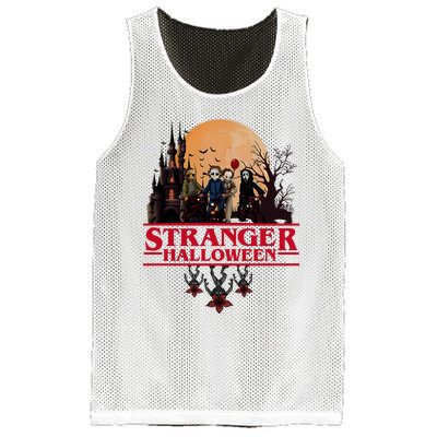 Stranger Halloween Retro 90s Horror Movie Upsidedown Mesh Reversible Basketball Jersey Tank