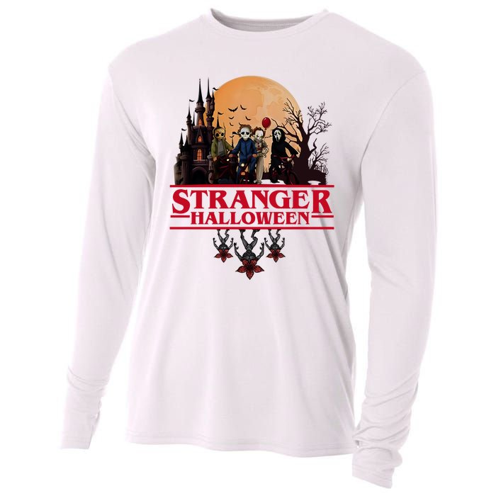 Stranger Halloween Retro 90s Horror Movie Upsidedown Cooling Performance Long Sleeve Crew