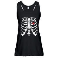 Skeleton Heart Rib Cage XRay Adult Kids Funny Halloween Ladies Essential Flowy Tank