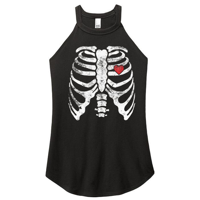 Skeleton Heart Rib Cage XRay Adult Kids Funny Halloween Women's Perfect Tri Rocker Tank