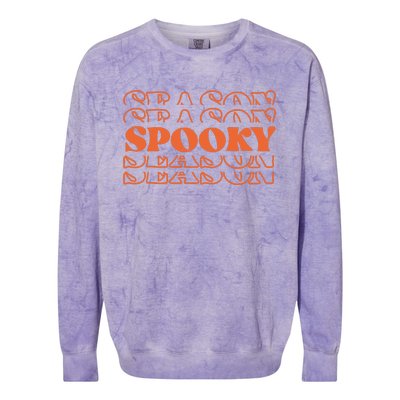 Spooky Halloween Retro Colorblast Crewneck Sweatshirt