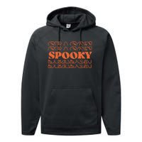 Spooky Halloween Retro Performance Fleece Hoodie