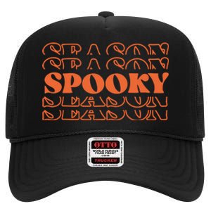 Spooky Halloween Retro High Crown Mesh Back Trucker Hat