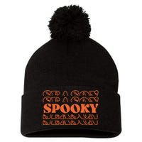 Spooky Halloween Retro Pom Pom 12in Knit Beanie