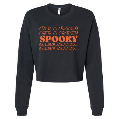 Spooky Halloween Retro Cropped Pullover Crew