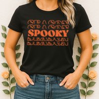 Spooky Halloween Retro Womens T-Shirt