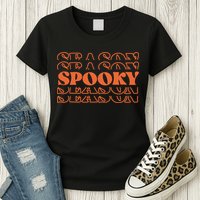 Spooky Halloween Retro Womens T-Shirt