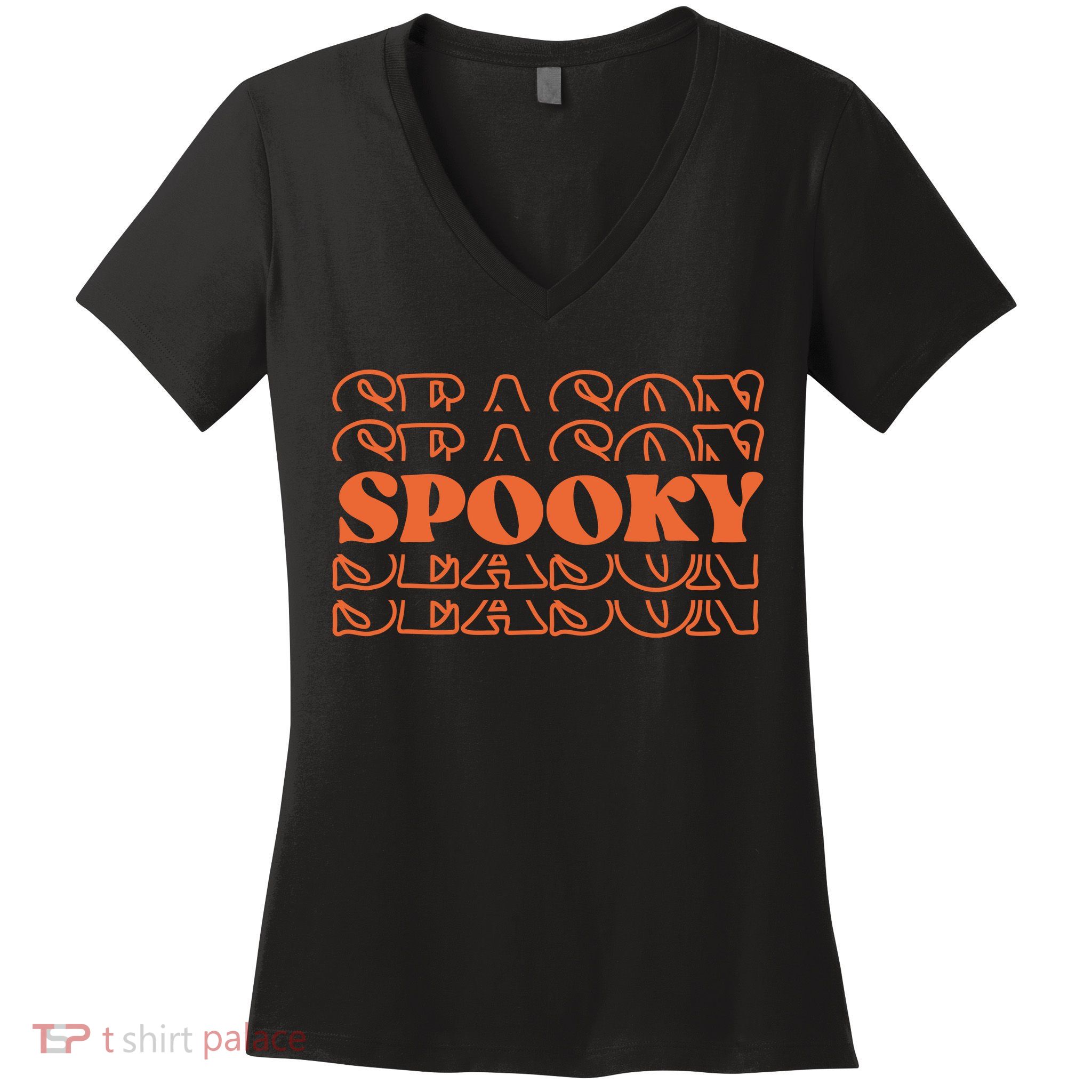 Spooky Halloween Retro Women's V-Neck T-Shirt