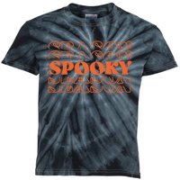 Spooky Halloween Retro Kids Tie-Dye T-Shirt