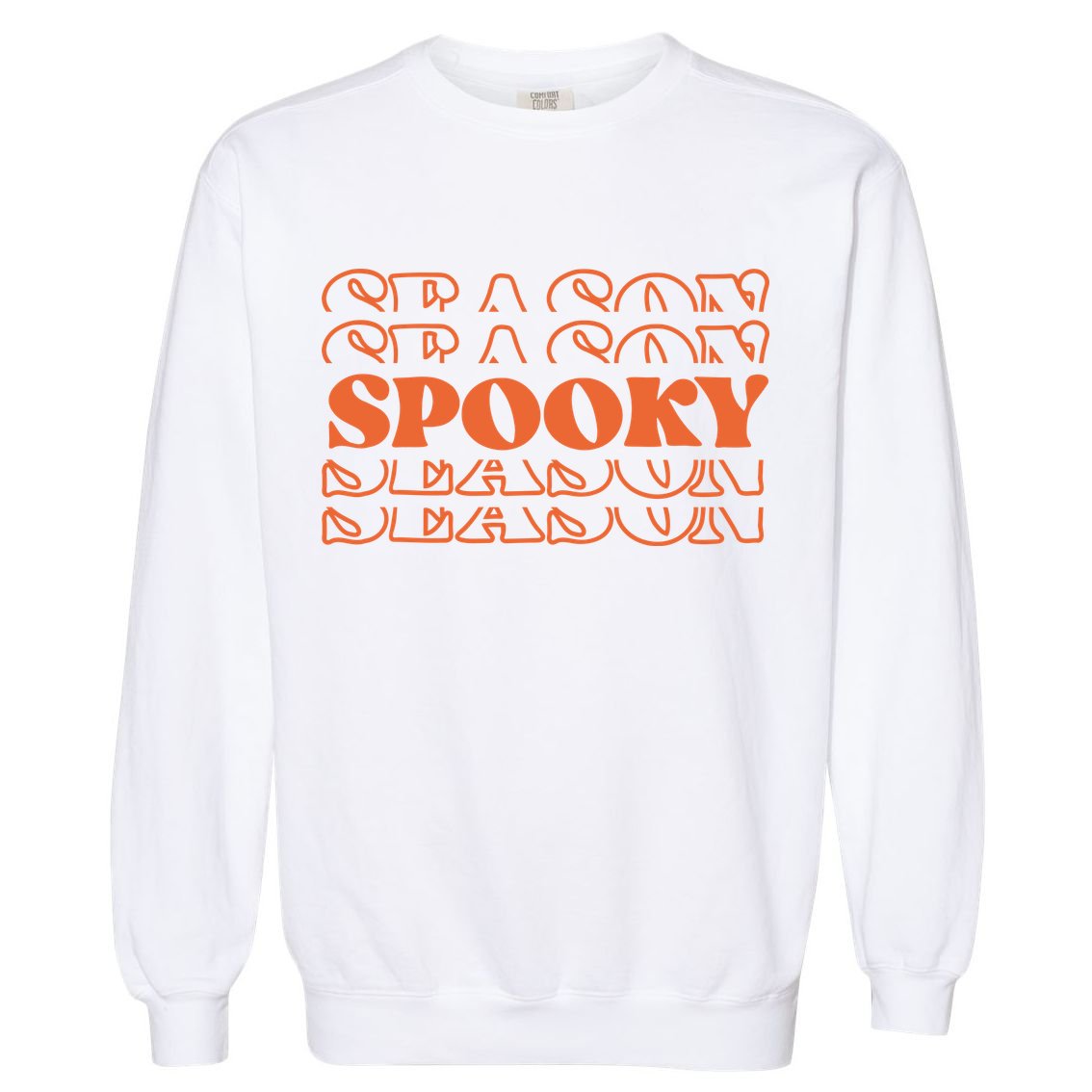 Spooky Halloween Retro Garment-Dyed Sweatshirt