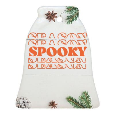 Spooky Halloween Retro Ceramic Bell Ornament