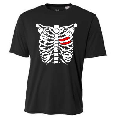 Skeleton Heart Ribcage Halloween Love Costume Idea Cooling Performance Crew T-Shirt