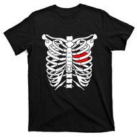 Skeleton Heart Ribcage Halloween Love Costume Idea T-Shirt