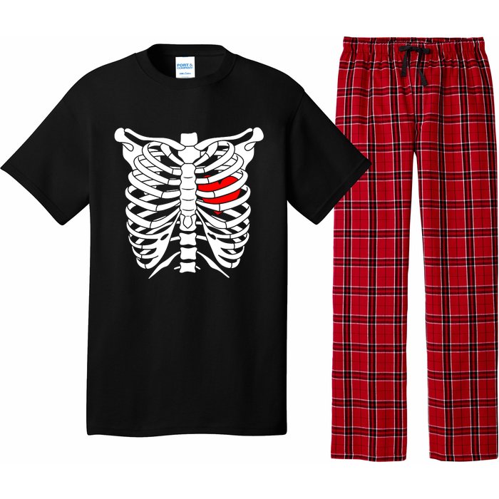 Skeleton Heart Ribcage Halloween Love Costume Idea Pajama Set