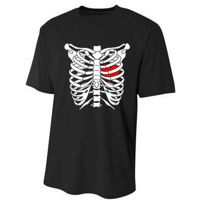 Skeleton Heart Ribcage Halloween Love Costume Idea Performance Sprint T-Shirt