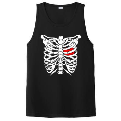 Skeleton Heart Ribcage Halloween Love Costume Idea PosiCharge Competitor Tank