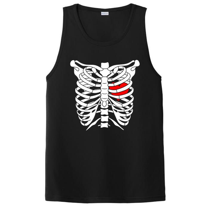 Skeleton Heart Ribcage Halloween Love Costume Idea PosiCharge Competitor Tank