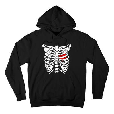 Skeleton Heart Ribcage Halloween Love Costume Idea Tall Hoodie