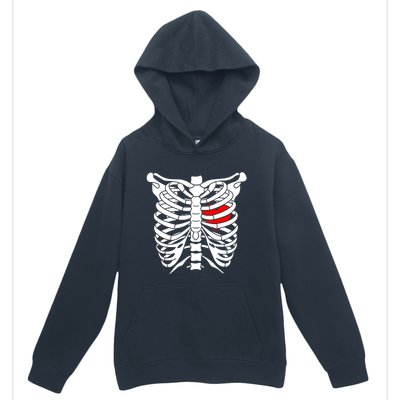 Skeleton Heart Ribcage Halloween Love Costume Idea Urban Pullover Hoodie