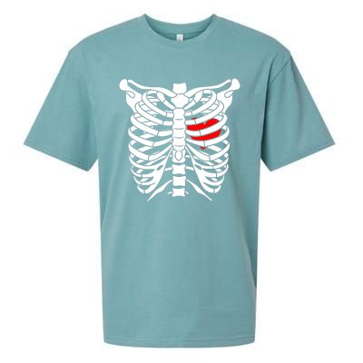 Skeleton Heart Ribcage Halloween Love Costume Idea Sueded Cloud Jersey T-Shirt