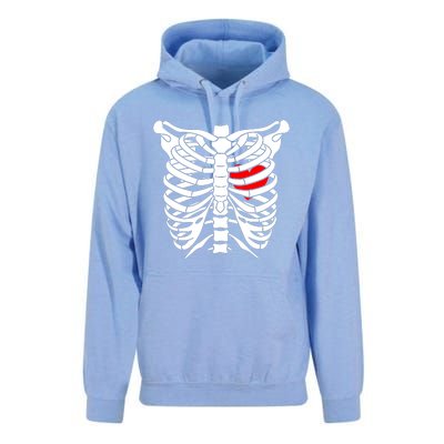 Skeleton Heart Ribcage Halloween Love Costume Idea Unisex Surf Hoodie