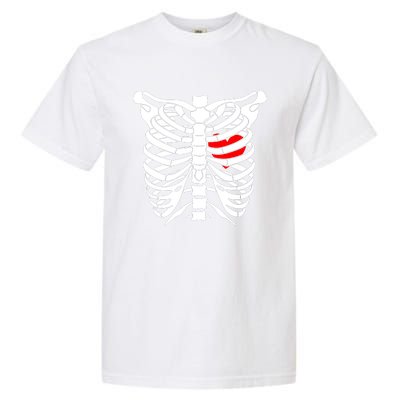 Skeleton Heart Ribcage Halloween Love Costume Idea Garment-Dyed Heavyweight T-Shirt