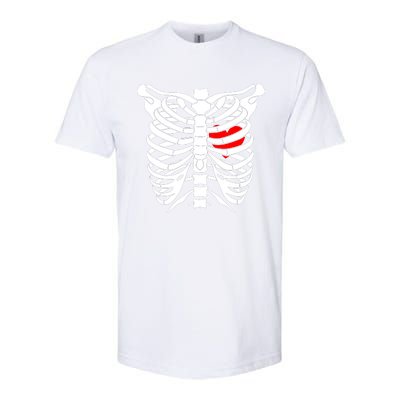 Skeleton Heart Ribcage Halloween Love Costume Idea Softstyle CVC T-Shirt