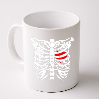 Skeleton Heart Ribcage Halloween Love Costume Idea Coffee Mug