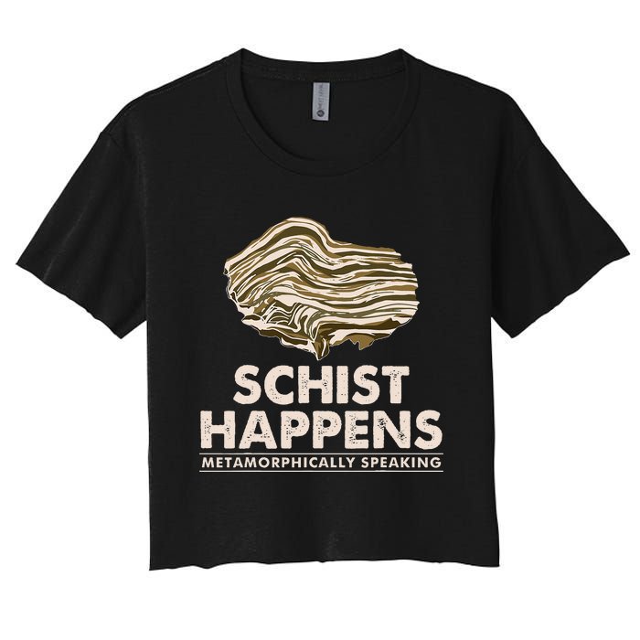 Schist Happens Rock Collector Women's Crop Top Tee