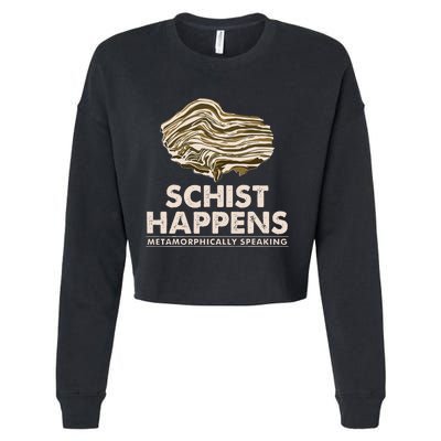 Schist Happens Rock Collector Cropped Pullover Crew