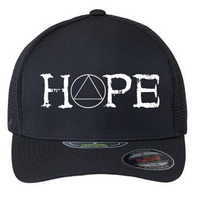 Sobriety Hope Recovery Alcoholic Sober Recover Aa Support Gift Flexfit Unipanel Trucker Cap
