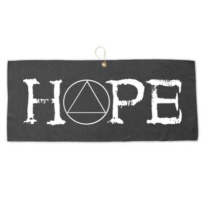Sobriety Hope Recovery Alcoholic Sober Recover Aa Support Gift Large Microfiber Waffle Golf Towel