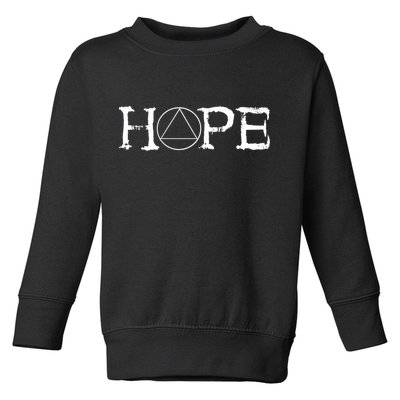 Sobriety Hope Recovery Alcoholic Sober Recover Aa Support Gift Toddler Sweatshirt