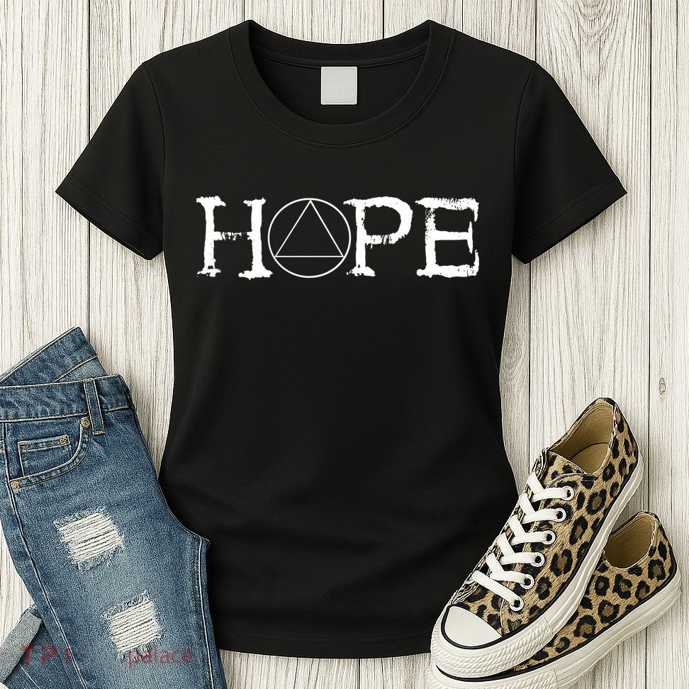 Sobriety Hope Recovery Alcoholic Sober Recover Aa Support Gift Womens T-Shirt