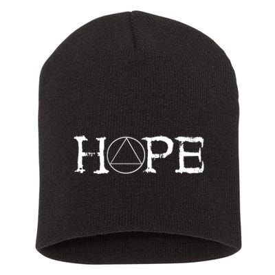 Sobriety Hope Recovery Alcoholic Sober Recover Aa Support Gift Short Acrylic Beanie