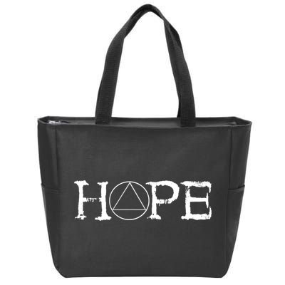 Sobriety Hope Recovery Alcoholic Sober Recover Aa Support Gift Zip Tote Bag