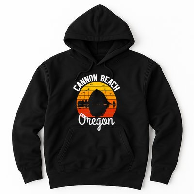 Sunset Haystack Rock Souvenir Cannon Beach Hoodie