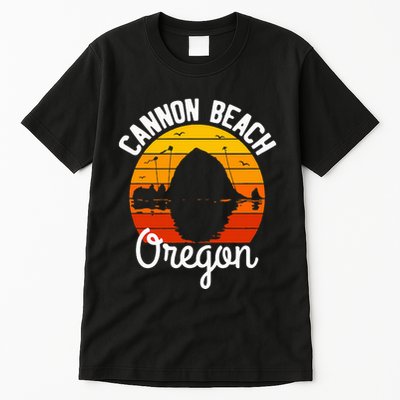 Sunset Haystack Rock Souvenir Cannon Beach Tall T-Shirt